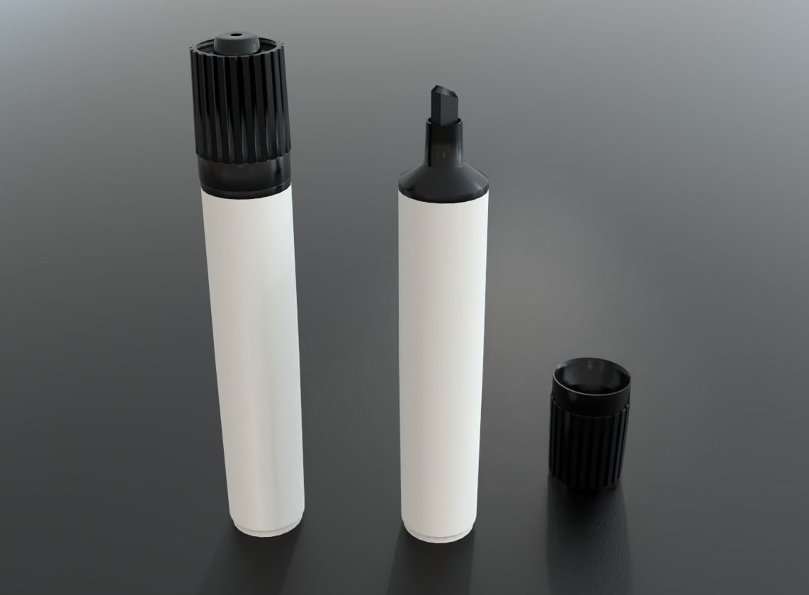 Marker Pen 3D Model Low-poly 3D model_1
