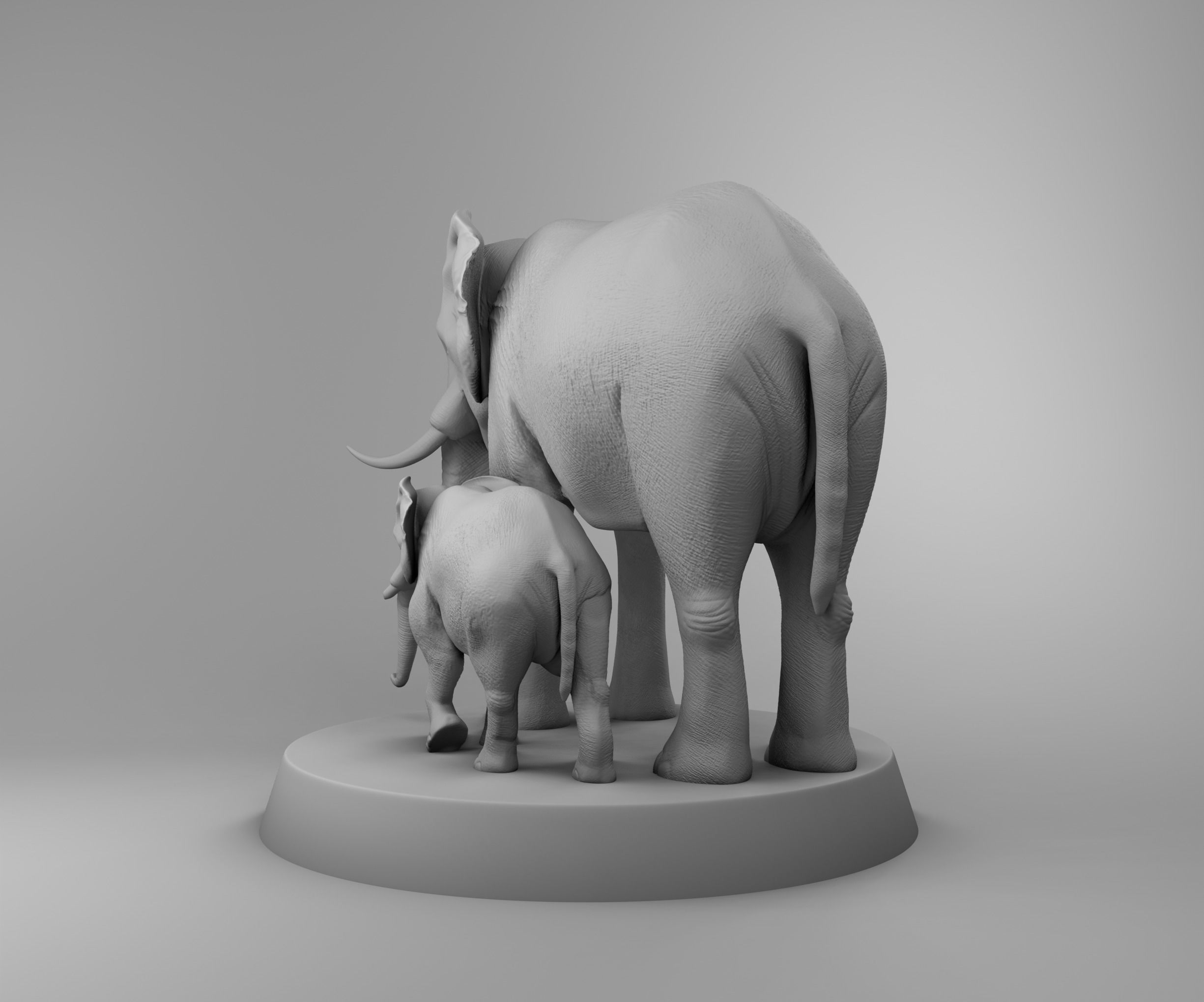 African elephant 3D print model_2