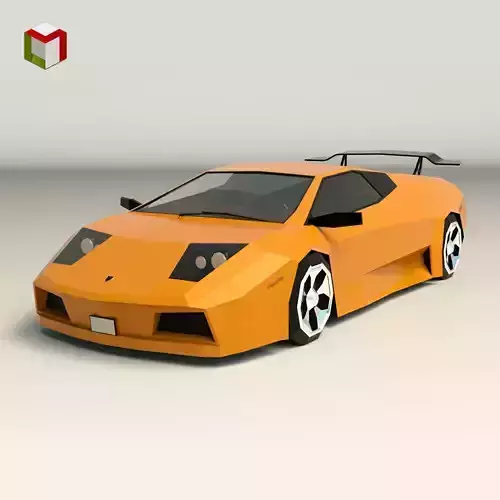 Low Poly Sports Car 02