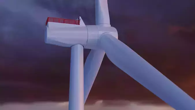 Modern Wind Turbine 3D model
