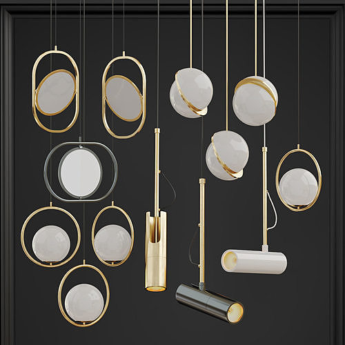 Set of suspended chandeliers ROMATTI Lee Broom 3D model | CGTrader