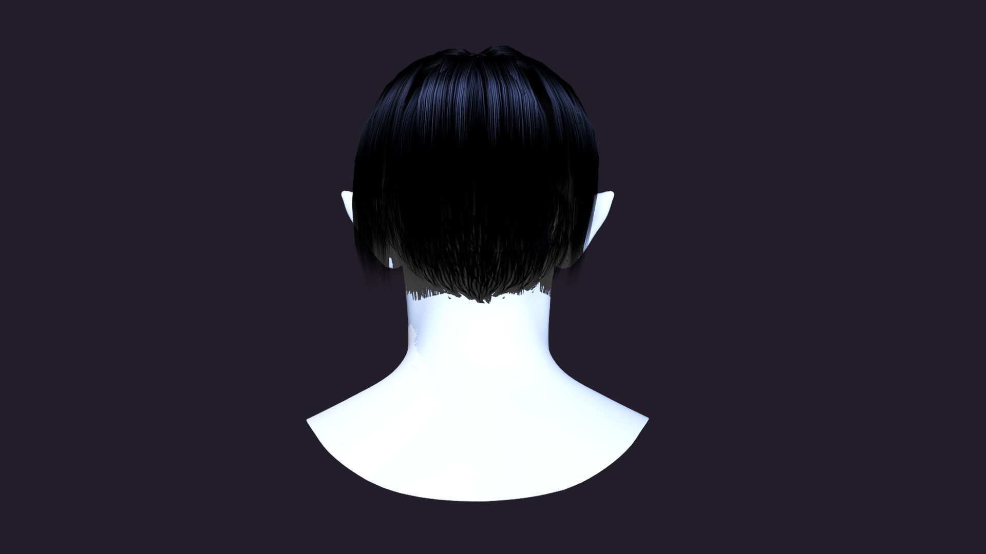 Male Hairstyle Short01 Low Poly Game Ready Model Free low-poly 3D model_7