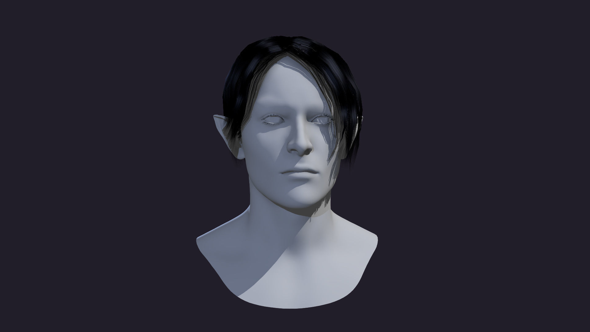 Male Hairstyle Short01 Low Poly Game Ready Model Free low-poly 3D model_4