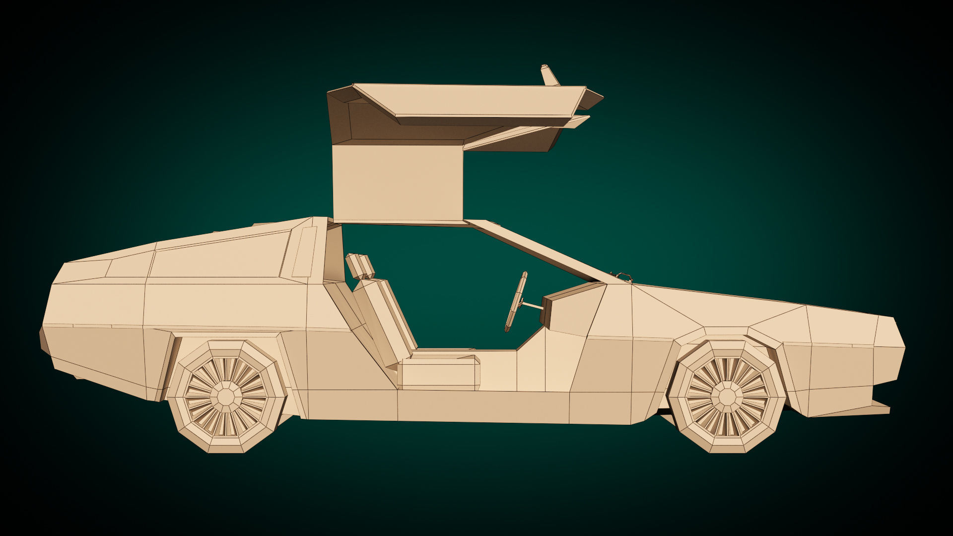 Low Poly Sports Car 04 Low-poly 3D model_12