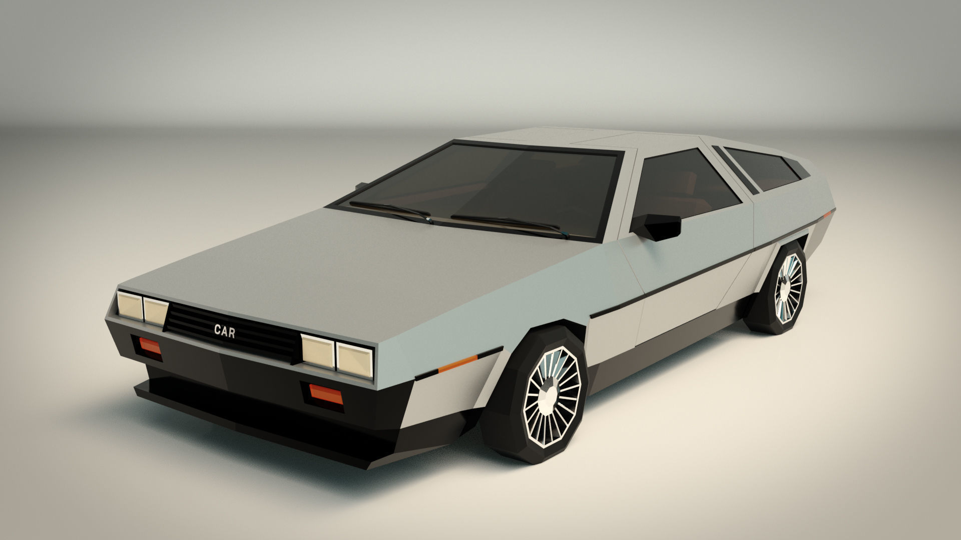 Low Poly Sports Car 04 Low-poly 3D model_3
