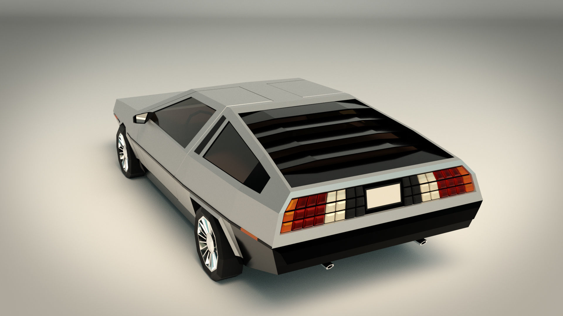 Low Poly Sports Car 04 Low-poly 3D model_4