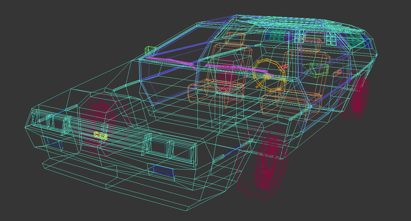 Low Poly Sports Car 04 Low-poly 3D model_15