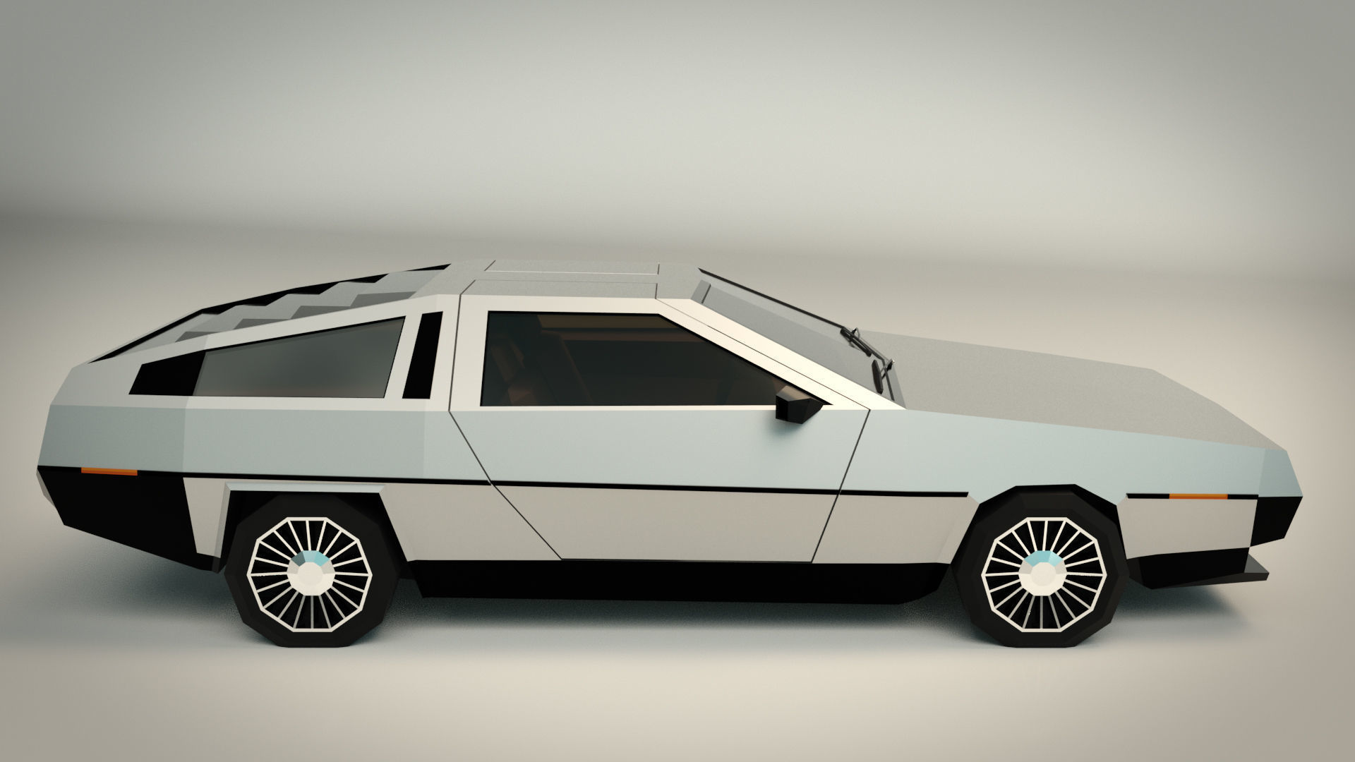 Low Poly Sports Car 04 Low-poly 3D model_8