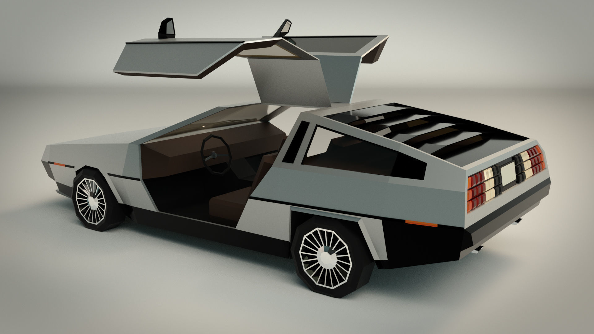 Low Poly Sports Car 04 Low-poly 3D model_9