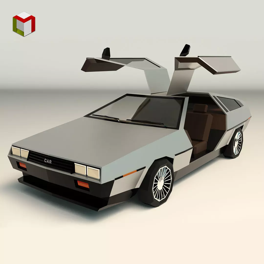 Low Poly Sports Car 04 Low-poly 3D model_0