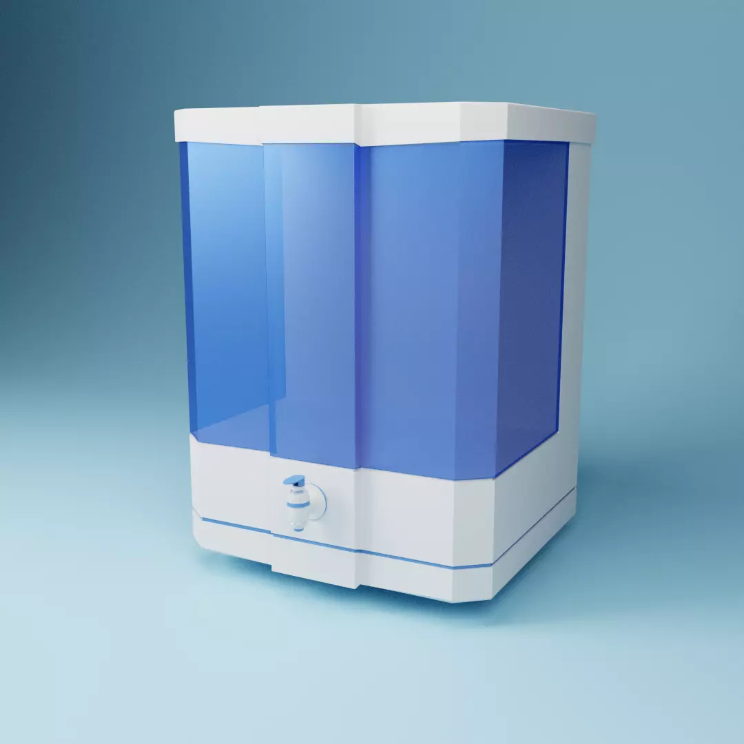 RO UV Water Purifier White Low-poly 3D model