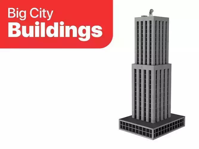 Big City Buildings - Office 004 3D model