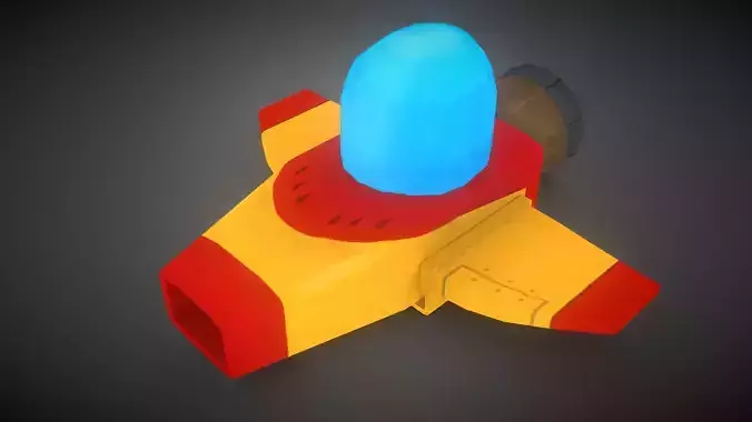 Stylized Spaceship Game Asset