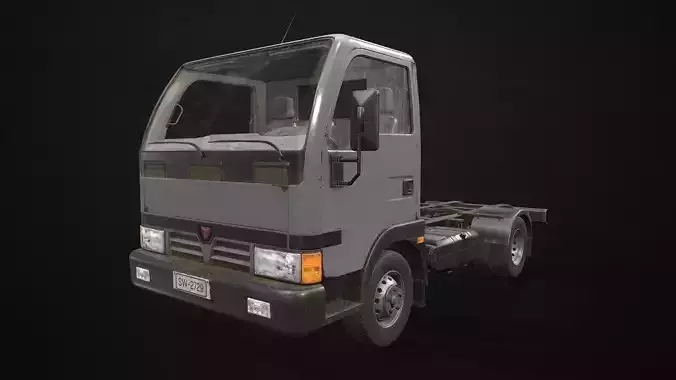 Light Truck Chassis Low-poly 3D model