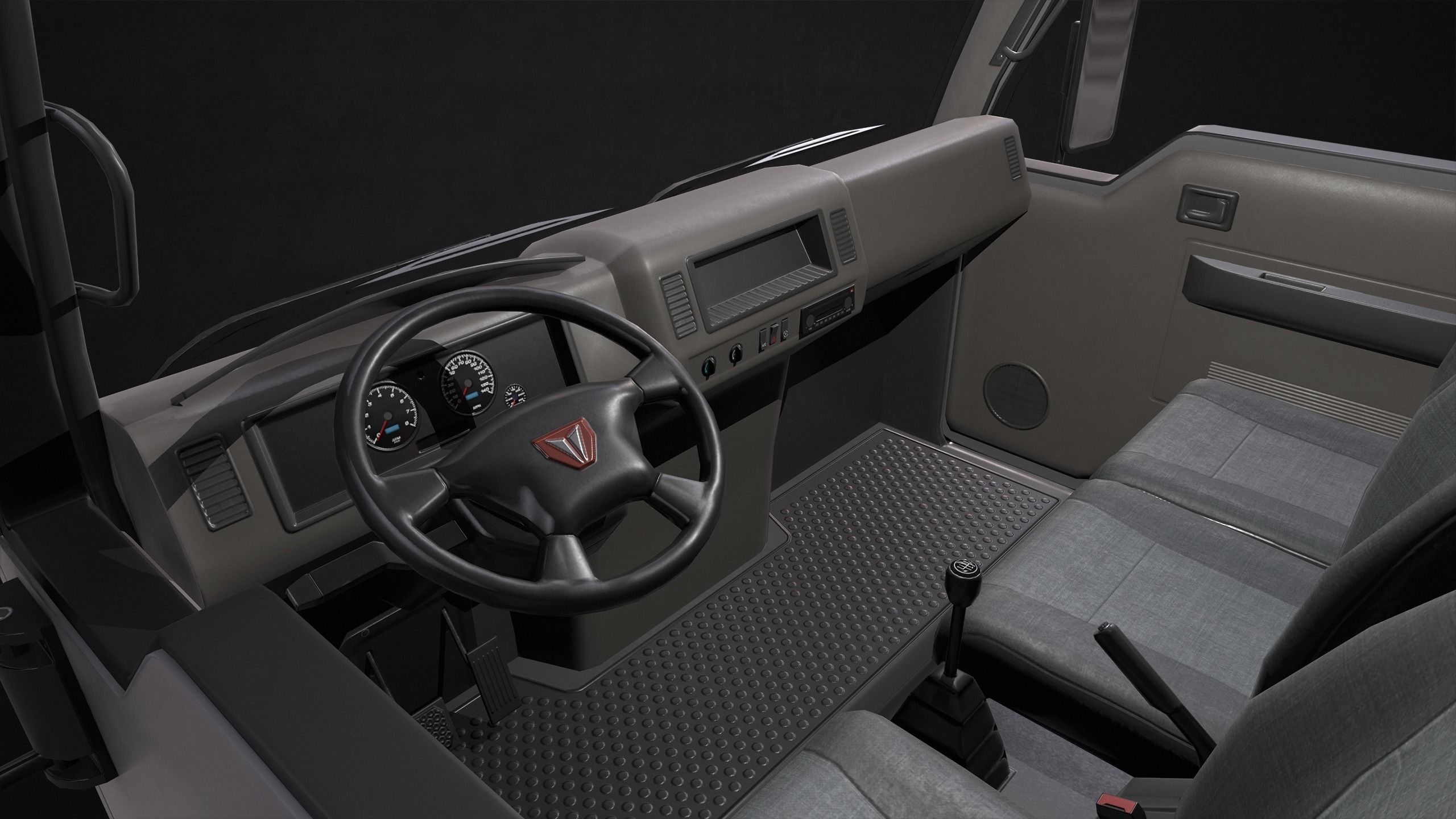 Light Truck Chassis Low-poly 3D model_14