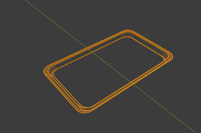 Metallic Tray Set Low-poly 3D model_20