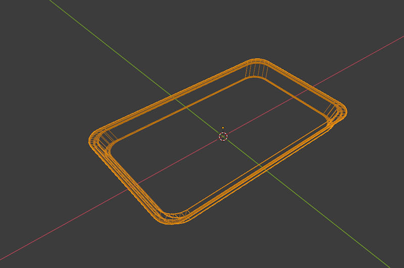 Metallic Tray Set Low-poly 3D model_19
