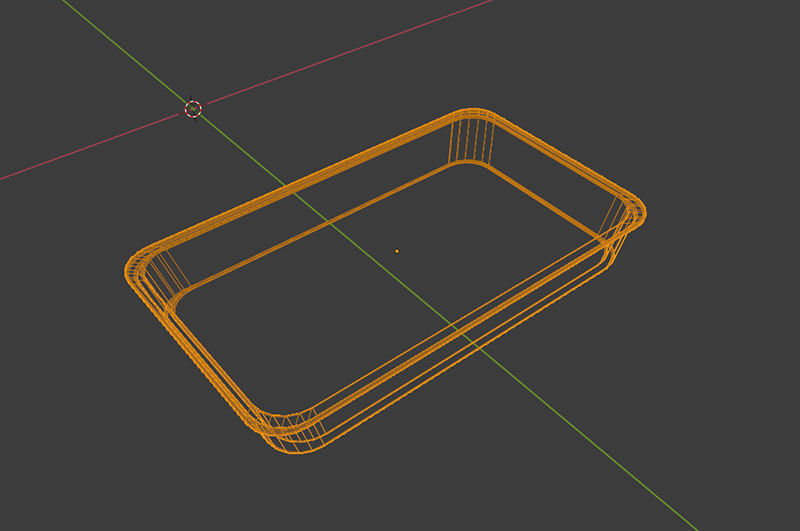 Metallic Tray Set Low-poly 3D model_18