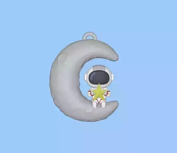 Cute Astronaut Moon 