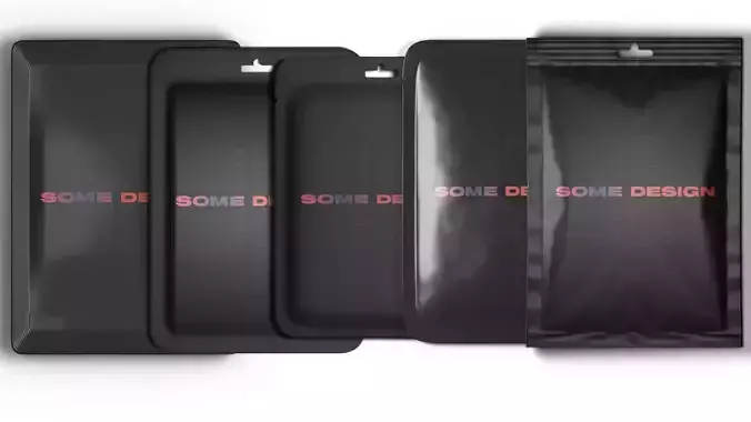 Pack of 5 sachets 3D model