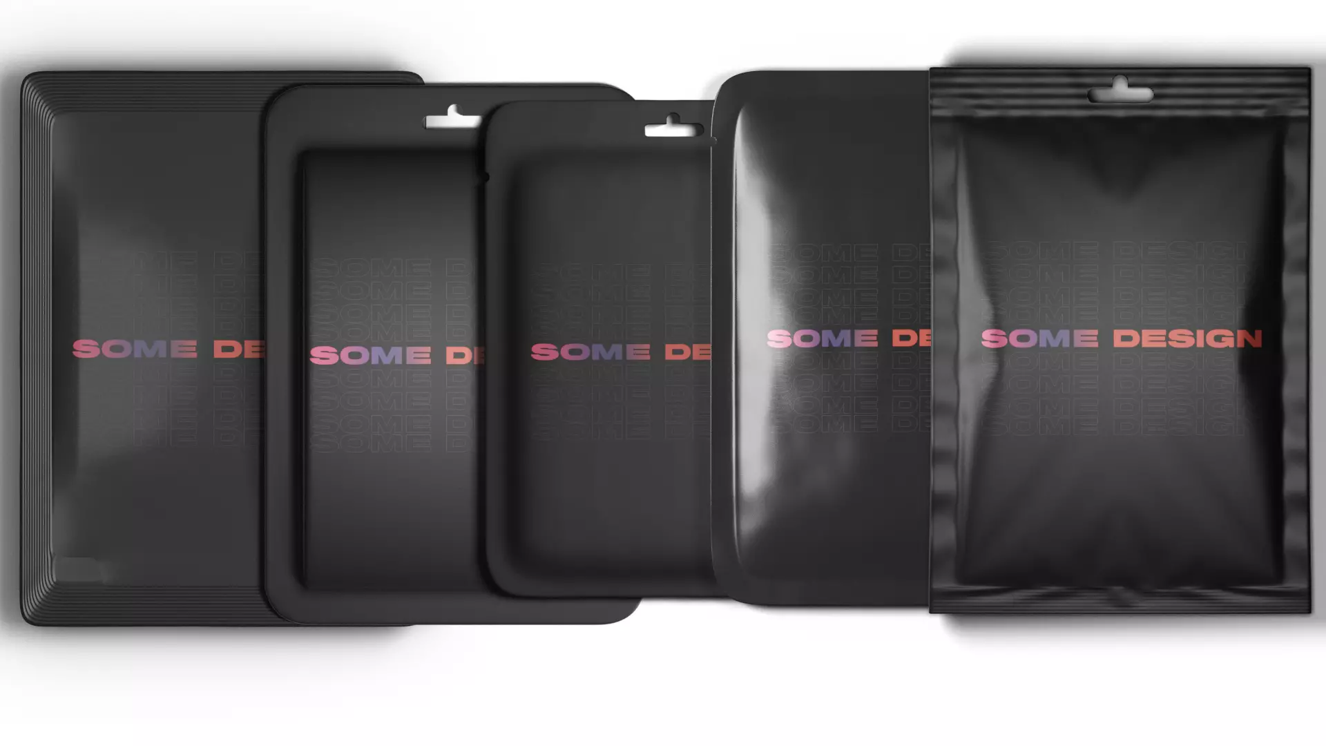 Pack of 5 sachets 3D model_0