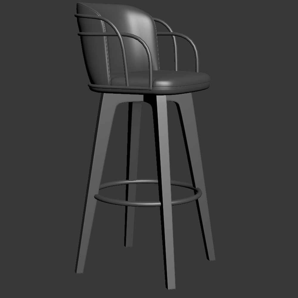 Arven Wa Bar Stool 3D model_1