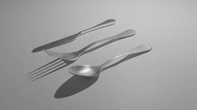 Cutlery set of silver