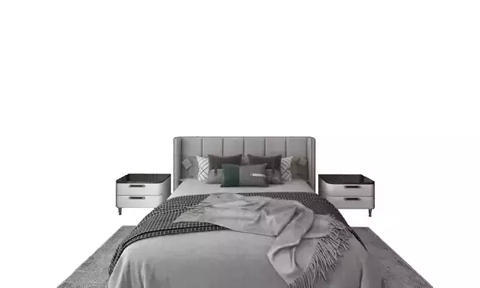 Bed Set B with two nightstands and dresser