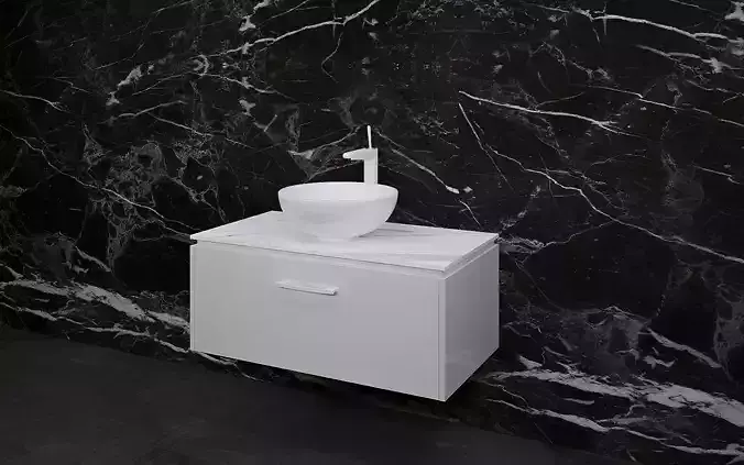 Bathrooms bathroom with marble wall