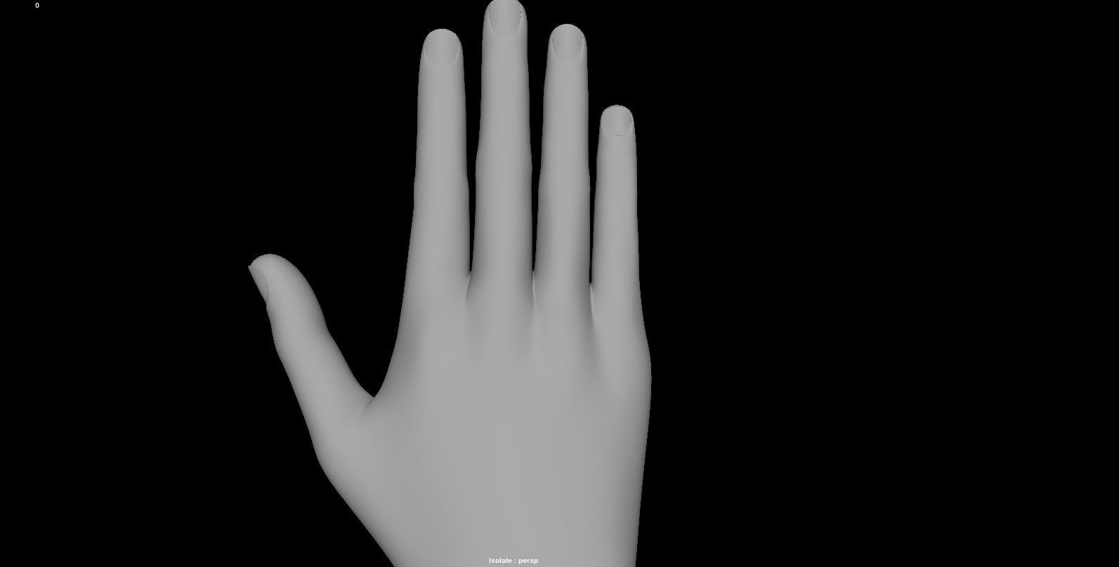 Five Different Female Body T pose Low-poly 3D model_27