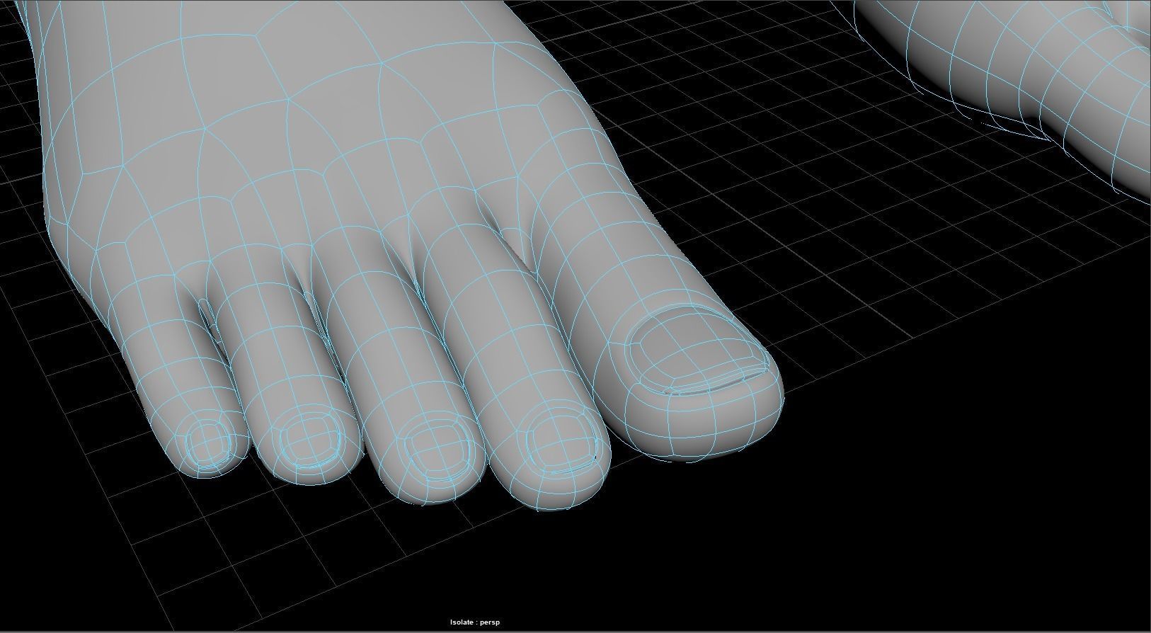 Five Different Female Body T pose Low-poly 3D model_25