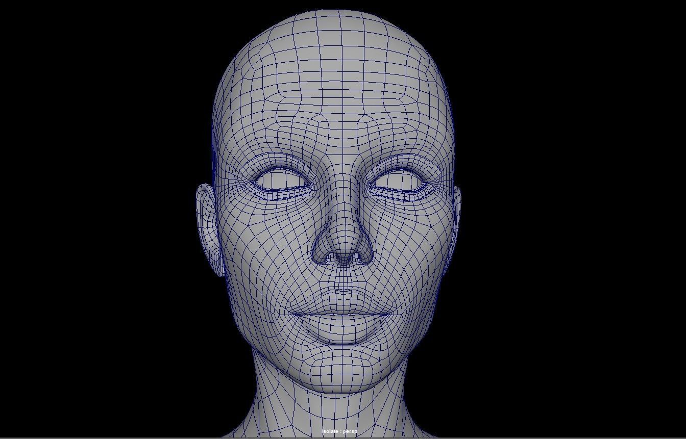 Five Different Female Body T pose Low-poly 3D model_21