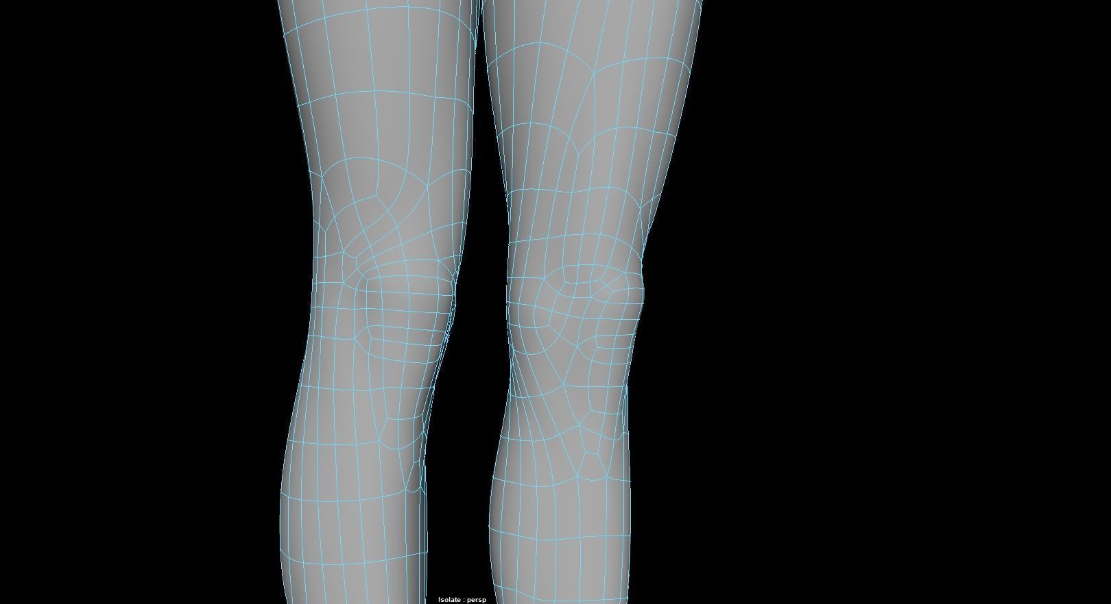 Five Different Female Body T pose Low-poly 3D model_24