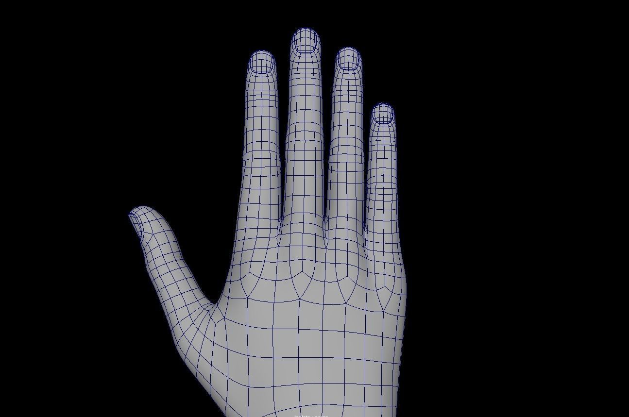 Five Different Female Body T pose Low-poly 3D model_28