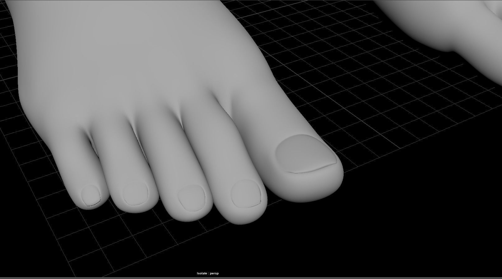 Five Different Female Body T pose Low-poly 3D model_26