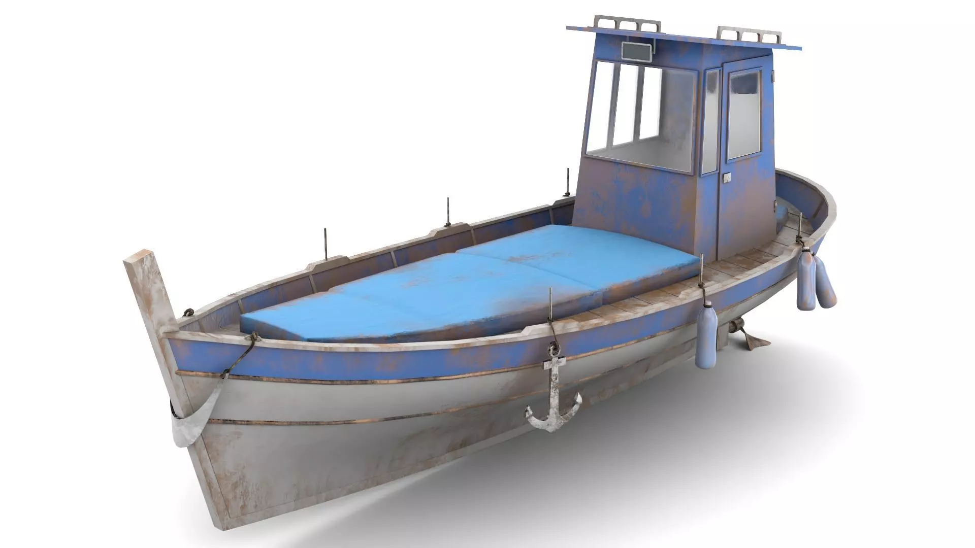 Fishing Boat 04 Low-poly 3D model