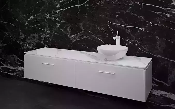 Bathrooms bathroom vanity with marble walls