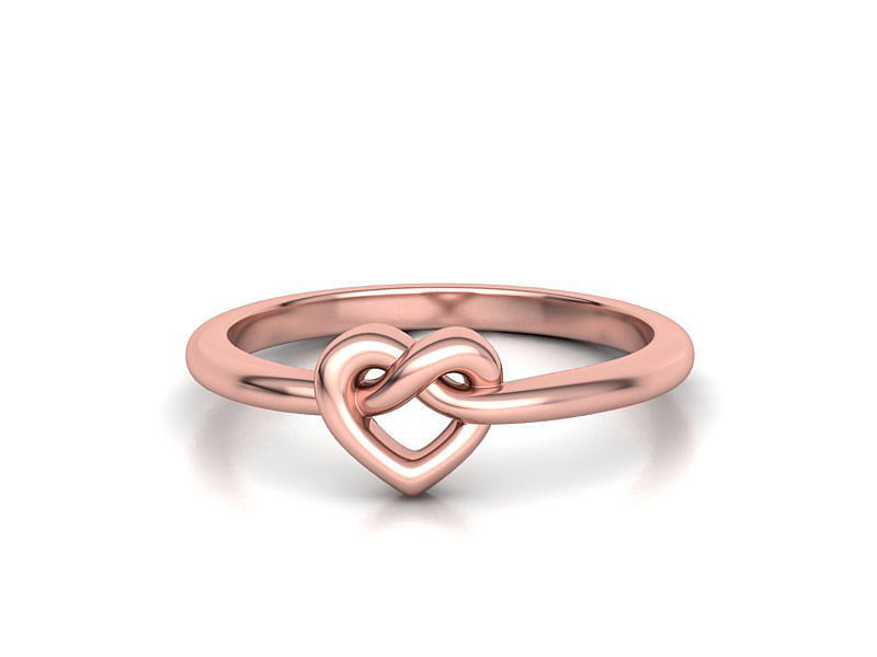 Infinity Heart Knot Ring 3dmodel 3D print model_10