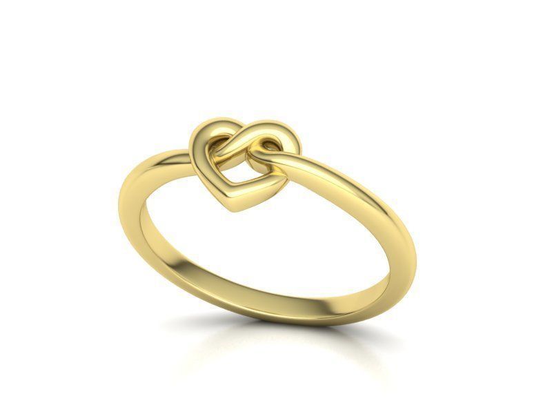 Infinity Heart Knot Ring 3dmodel 3D print model_4