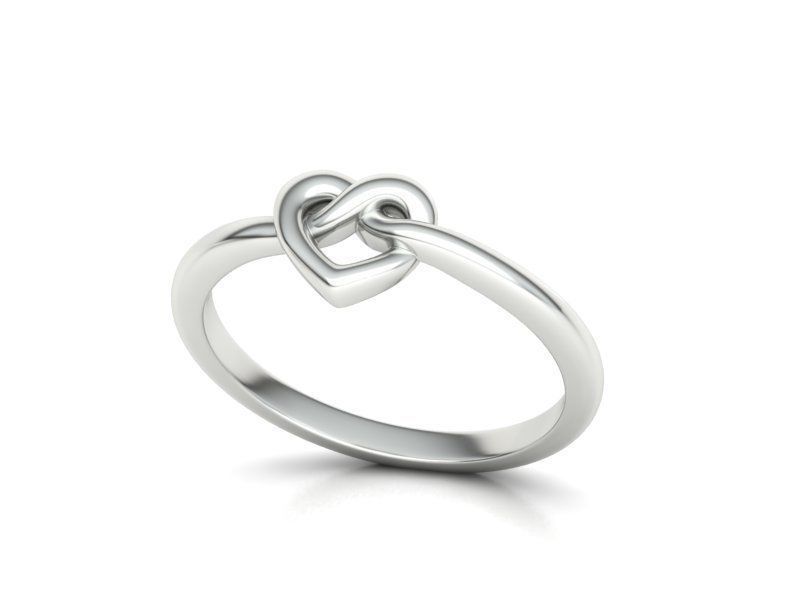 Infinity Heart Knot Ring 3dmodel 3D print model_3