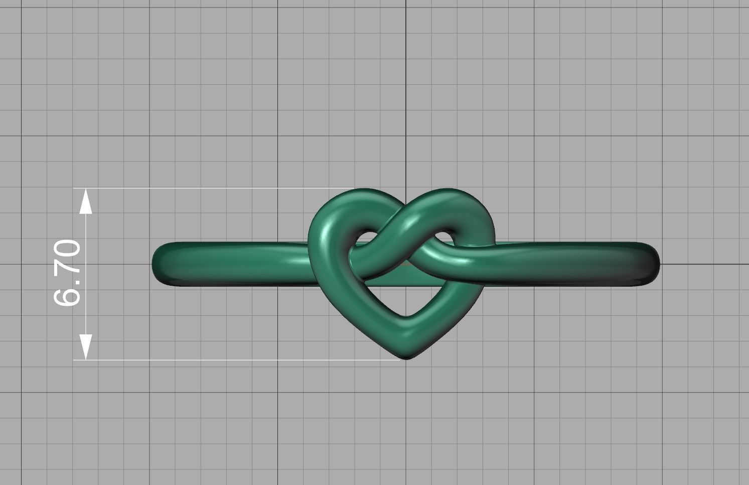 Infinity Heart Knot Ring 3dmodel 3D print model_9