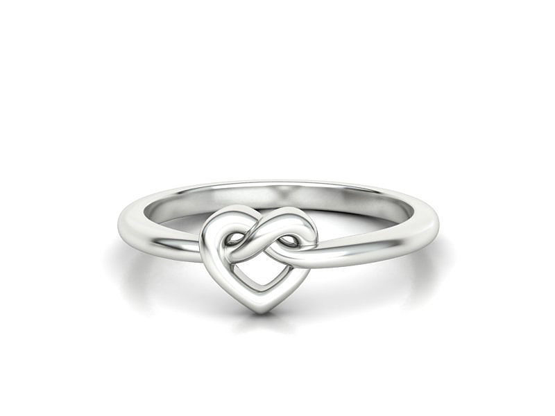 Infinity Heart Knot Ring 3dmodel 3D print model_11
