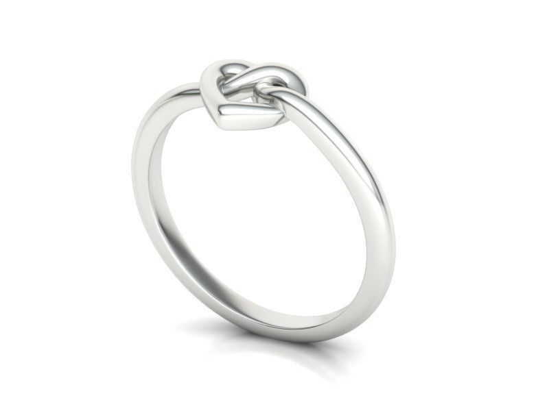 Infinity Heart Knot Ring 3dmodel 3D print model_14