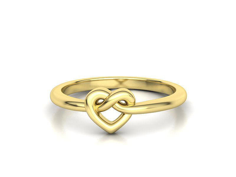 Infinity Heart Knot Ring 3dmodel 3D print model_12