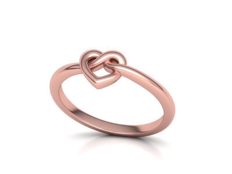 Infinity Heart Knot Ring 3dmodel 3D print model_2