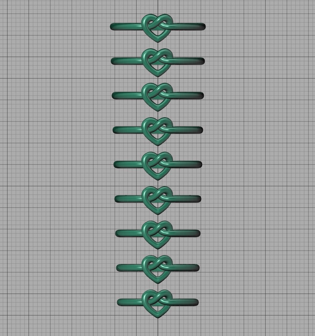 Infinity Heart Knot Ring 3dmodel 3D print model_22