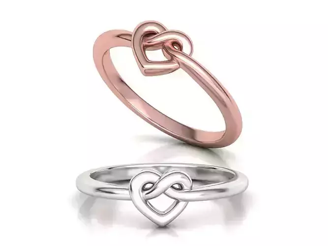 Infinity Heart Knot Ring 3dmodel