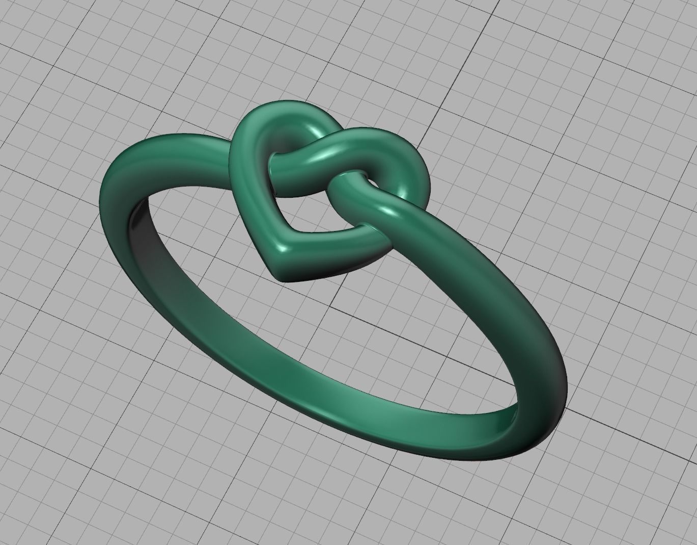 Infinity Heart Knot Ring 3dmodel 3D print model_8