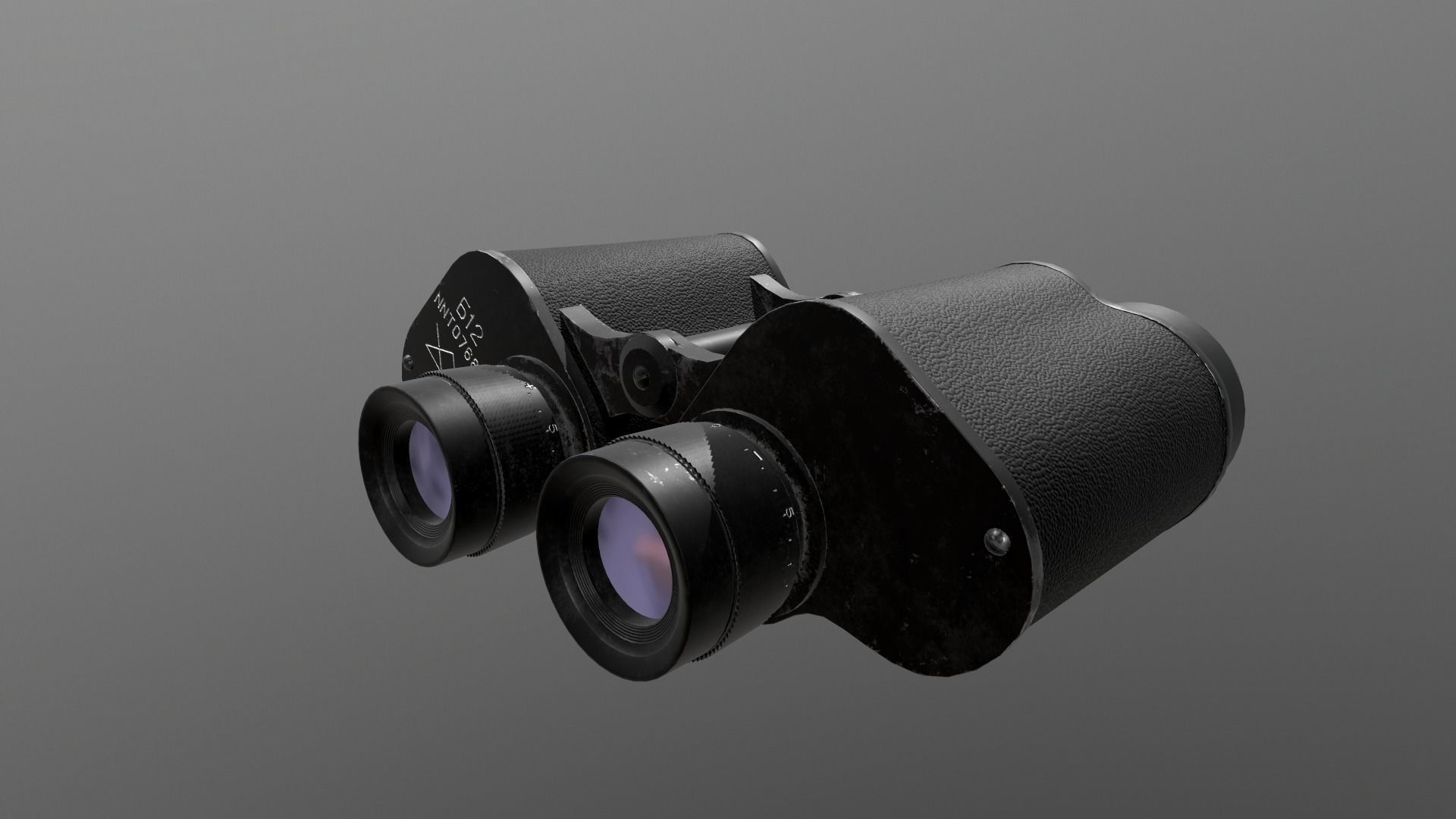 Binocular USSR B-12  Low-poly 3D model_2