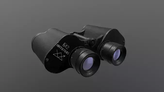 Binocular USSR B-12  Low-poly 3D model